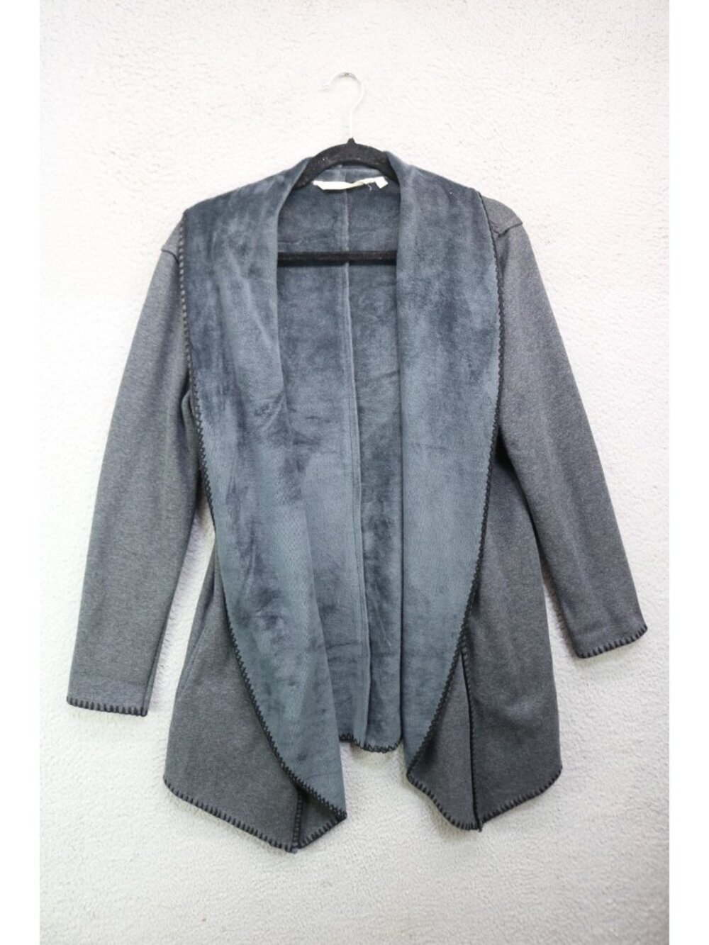 Soft Surroundings Long Sleeve Fleece Lined Open Front Long Cardigan-Med-Classic